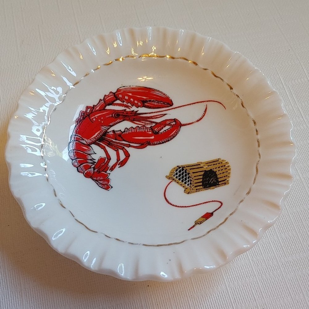 COASTAL Royal Adderley Fine Bone China England Maritime Lobster Dish